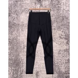 Fanka Body Sculpt Leggings Medium Womens Black Reversible High Rise 7/8